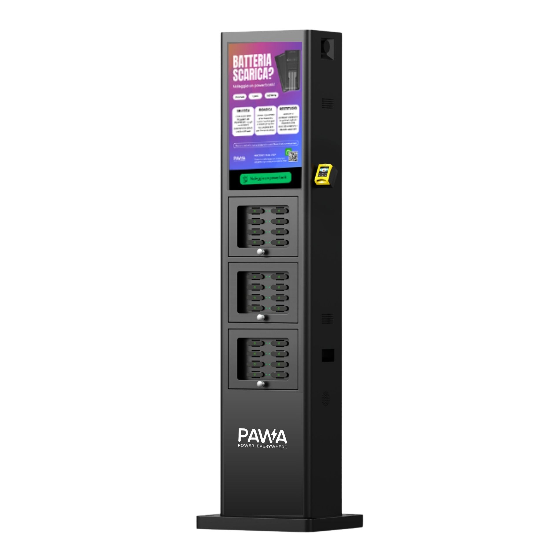 totem di ricarica cellulari da 24 slot outdoor