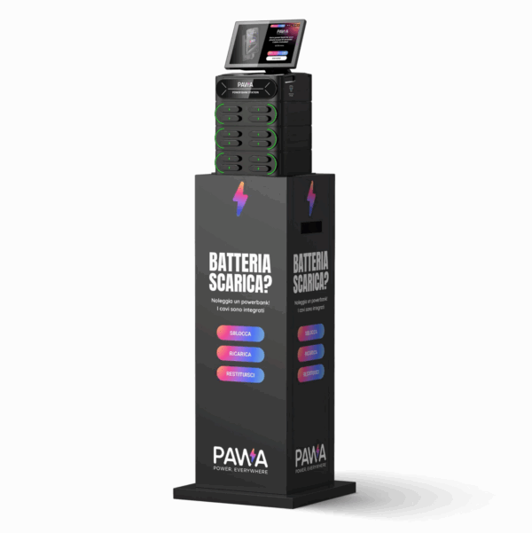 totem ricarica cellulari totem smart black con alzatina