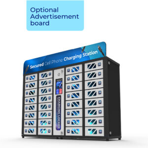 totem ricarica cellulari ad armadietti GIA adv board